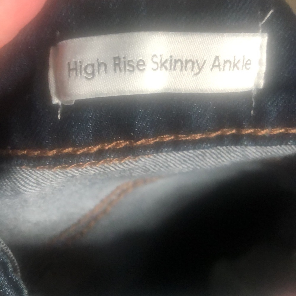 Jessica Simpson High Rise Ankle Jeans Medium Blue Denim Skinny Straight NEW - Picture 9 of 11